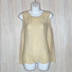 ⭐️ Beautiful Silk Beaded Tank Top Blouse Excellent